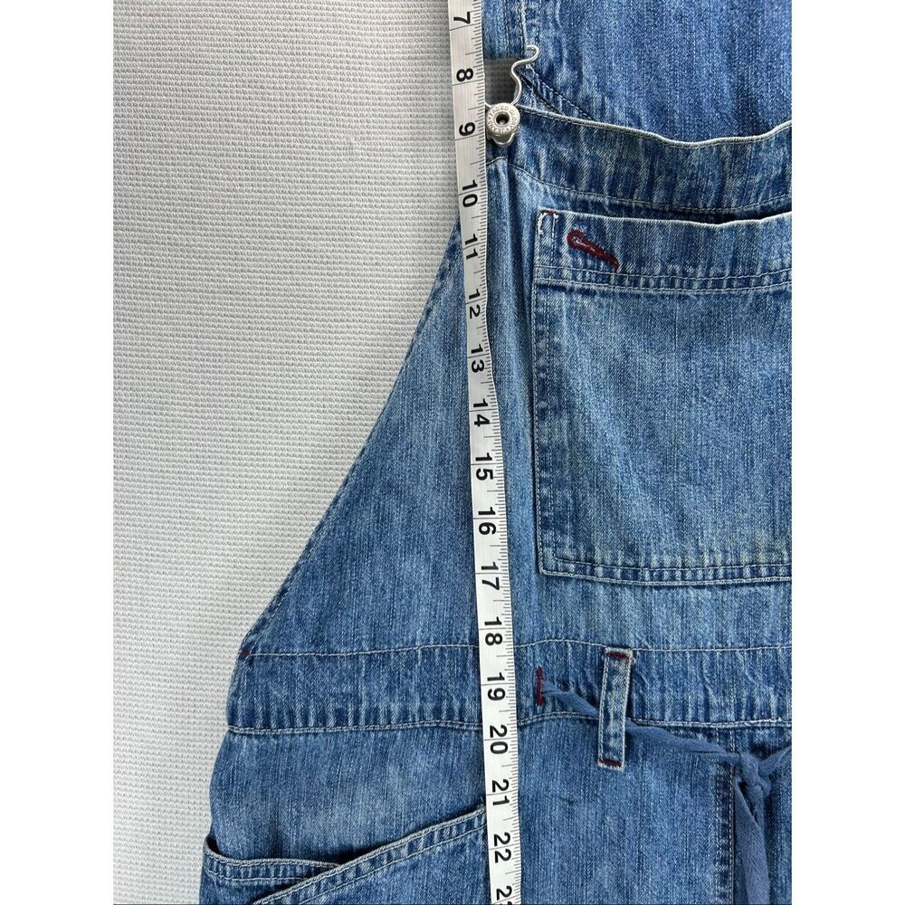 Vtg Faded Glory Denim Overall Maxi Dress XL Blue Jean Bib Jumper Pinafore 90s - Picture 9 of 12